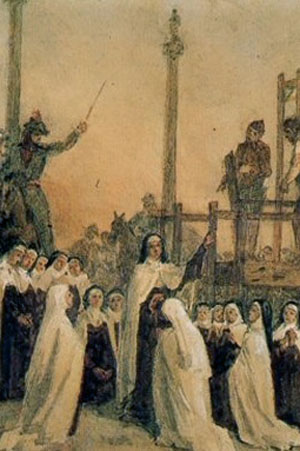 The Carmelites of Compiegne before the guillotine